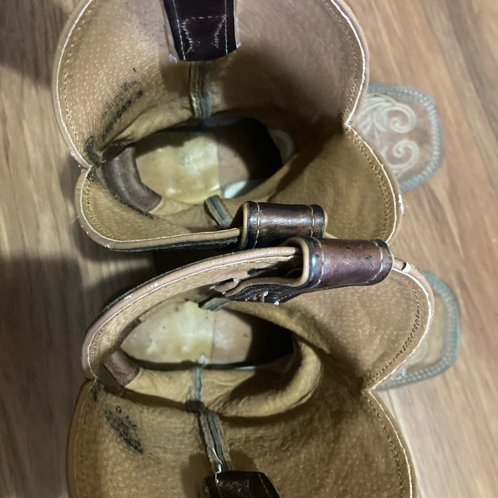 Justin Boots Women's Light Brown Western Cowboy Boots - Picture 8 of 9